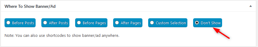 don't show advert WPBanner