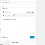 shortcodes widget WPBanner